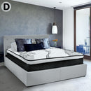 Laura Hill Double Mattress Bed Size Euro Top Topper 5 Zone Spring Foam 32cm-2