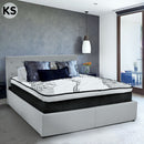 Laura Hill King Single Mattress Bed Size Euro Top 5 Zone Spring Foam 32cm-2