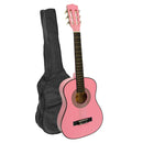 Karrera 34in Acoustic Childrens Wooden Guitar - Pink-1
