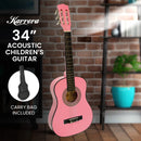Karrera 34in Acoustic Childrens Wooden Guitar - Pink-4