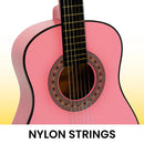 Karrera 34in Acoustic Childrens Wooden Guitar - Pink-5