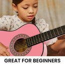 Karrera 34in Acoustic Childrens Wooden Guitar - Pink-7