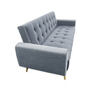 Sarantino Ava 3-seater Tufted Velvet Sofa Bed By Sarantino - Light Grey-2