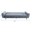 Sarantino Ava 3-seater Tufted Velvet Sofa Bed By Sarantino - Light Grey-6
