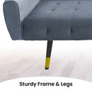 Sarantino Ava 3-seater Tufted Velvet Sofa Bed By Sarantino - Light Grey-10