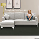 Sarantino Linen Corner Sofa Couch Lounge L-shape W/right Chaise Seat Light Grey-6