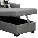 Sarantino Fontana Pullout Sofa Bed with Storage Chaise Lounge - Grey-8
