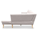 Sarantino Faux Linen Corner Sofa Lounge L-shaped Chaise Light Grey-6