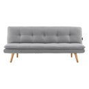 Sarantino 3 Seater Linen Couch Sofa Bed Lounge Futon - Light Grey-1