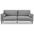 Sarantino Faux Velvet Sofa Bed Couch Furniture Lounge Suite Seat Grey-1