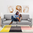 Sarantino Faux Velvet Sofa Bed Couch Furniture Lounge Suite Seat Grey-11