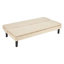 Sarantino 3 Seater Modular Faux Linen Fabric Sofa Bed Couch - Beige-5