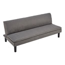 Sarantino 3 Seater Modular Faux Linen Fabric Sofa Bed Couch -Dark Grey-4