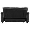 Sarantino Faux Leather Sofa Bed Couch Lounge - Black-8