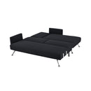 Sarantino  Mia 3-Seater Sofa Bed with Chaise & 3 Pillows - Black-3