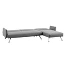 Sarantino Mia 3-Seater Corner Sofa Bed Chaise and Pillows Dark Grey-2