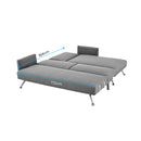 Sarantino Mia 3-Seater Corner Sofa Bed Chaise and Pillows Dark Grey-5