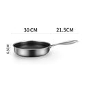 Stainless Steel Frying Pan Non-Stick Cooking Frypan Cookware 30cm Honeycomb Single Sided without lid-9