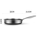 Stainless Steel Frying Pan Non-Stick Cooking Frypan Cookware 32cm Honeycomb Double Sided-8