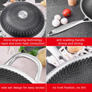 34cm 304 Stainless Steel Non-Stick Stir Fry Cooking Kitchen Honeycomb Wok Pan with Lid-4