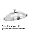 34cm 316 Stainless Steel Non-Stick Stir Fry Cooking Kitchen Wok Pan with Lid Honeycomb Double Sided-4