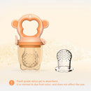 2 X Newborn Baby Food Fruit Nipple Feeder Pacifier Safety Silicone Feeding Tool Brown-2