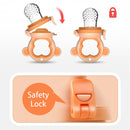 2 X Newborn Baby Food Fruit Nipple Feeder Pacifier Safety Silicone Feeding Tool Pink-2