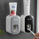 Ecoco Wall mount auto ands Free Toothpaste Dispenser Automatic Toothpaste Squeezer Bathroom Toothpaste Holder Grey-5