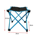 Mini Portable Outdoor Folding Stool Camping Fishing Picnic Chair Seat 80kg Blue-9