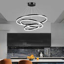 Gold 4 Rings Minimalist LED Pendant Light Adjustable Circular Chandelier-5