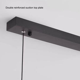 Modern Minimalist Trapezoid Pendant Light Adjustable LED Bar Light Black - 0