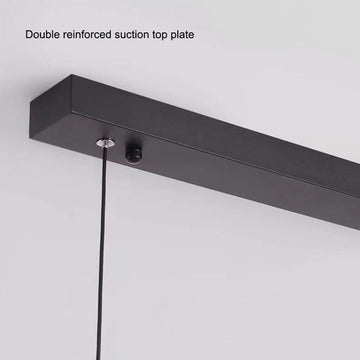 Modern Minimalist Trapezoid Pendant Light Adjustable LED Bar Light Black - 0