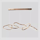 Nordic Minimalist Rose Gold LED Pendant Light Adjustable Modern Ring Chandelier 150cm-5
