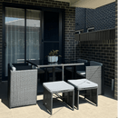 Horrocks 8 Seater Outdoor Dining Set-Black-4