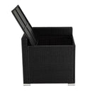 Large Modular Outdoor Ottoman Lounge Set in Black-9