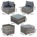 Large Modular Outdoor Ottoman Lounge Set in Black-12