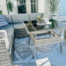 8PC Outdoor Dining Set Wicker Table &amp; Chairs-Grey-2