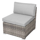 8PC Outdoor Dining Set Wicker Table &amp; Chairs-Grey-12