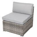 8PC Outdoor Dining Set Wicker Table &amp; Chairs-Grey-9