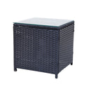 3PC Outdoor Table and Chairs Set-Black-5