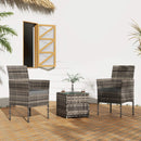 2 Seater PE Rattan Outdoor Furniture Chat Set- Mixed Grey-1
