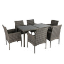 Rural Style Outdoor Grey Wicker 6 Seater Dining Set-6