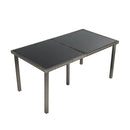 Rural Style Outdoor Grey Wicker 6 Seater Dining Set-9