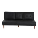 3 Seater Adjustable Sofa Bed With Cup Holder Black-11