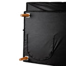 3 Seater Adjustable Sofa Bed With Cup Holder Black-12