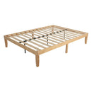 Warm Wooden Natural Bed Base Frame – Double-5