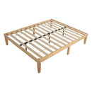 Warm Wooden Natural Bed Base Frame – Double-8