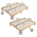 Warm Wooden Natural Bed Base Frame – Double-9