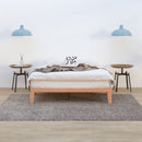 Warm Wooden Natural Bed Base Frame – Double-1