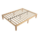 Warm Wooden Natural Bed Base Frame – Double-5